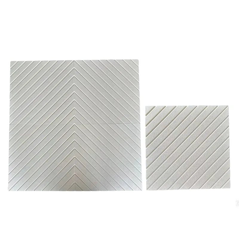 Bej V-kanallı PET Keçe Akustik Panel